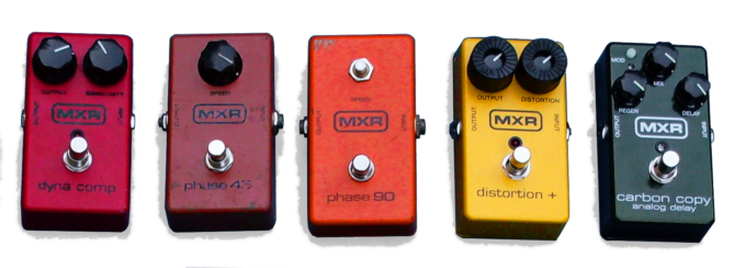 Pedales de efectos MXR para guitarra
