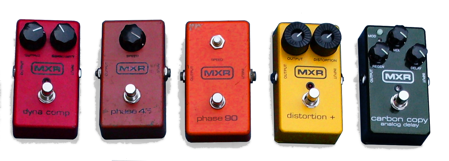 Pedales de efectos MXR para guitarra